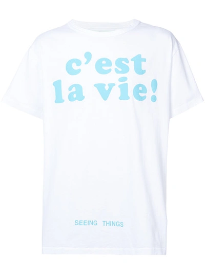 Off-white C'est La Vie T-shirt In Bianco