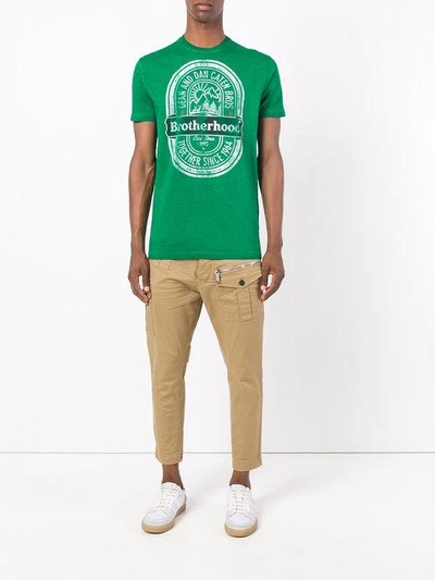 Shop Dsquared2 'brotherhood' T-shirt - Green
