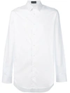 Emporio Armani Fitted Curved Hem Shirt In White