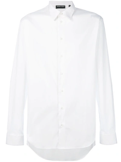 Shop Emporio Armani Classic Shirt In White