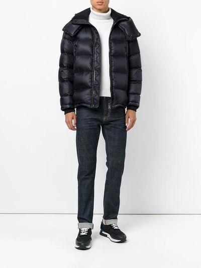 Shop Moncler Hooded Padded Jacket