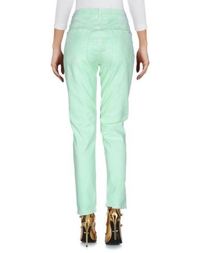 Shop 7 For All Mankind Denim Pants In Light Green