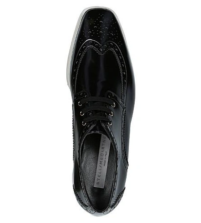 Shop Stella Mccartney Elyse Faux-leather Flatform Brogues In Black