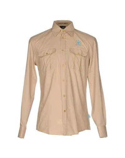 Shop Just Cavalli Solid Color Shirt In Sand