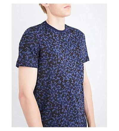 Shop Michael Kors Camouflage-print Cotton-jersey T-shirt In Midnight