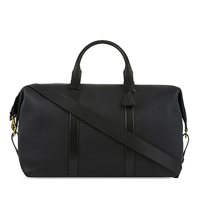 Tom Ford Leather Holdall In Black