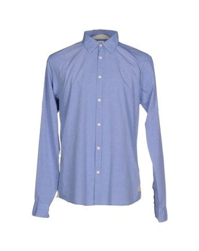 Shop Scotch & Soda Checked Shirt In Blue