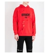 GIVENCHY Distressed cotton-jersey hoody
