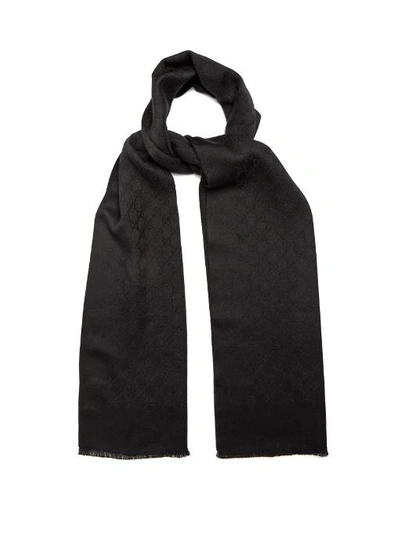 Gucci GG Jacquard Cashmere Scarf