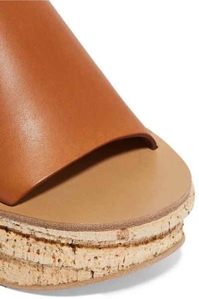 Shop Chloé Camille Leather Wedge Sandals