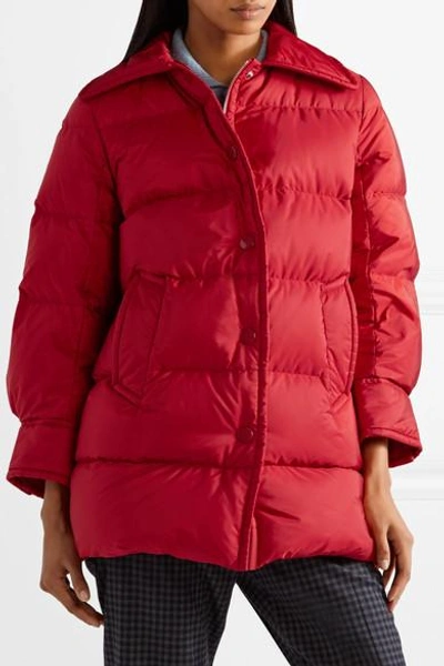 Shop Prada Quilted Shell Down Jacket In Red