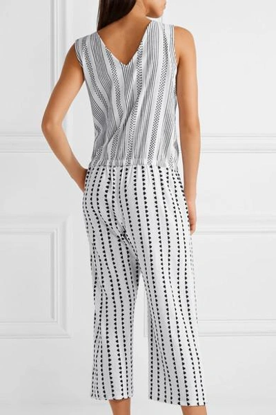 Shop Lemlem Yeshi Striped Cotton-blend Gauze Jumpsuit