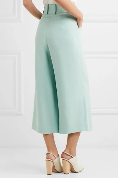 Shop Chloé Pleated Crepe Culottes