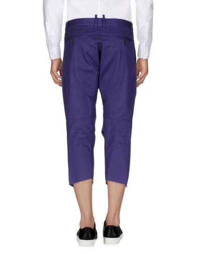 Shop Dsquared2 3/4-length Shorts In Purple