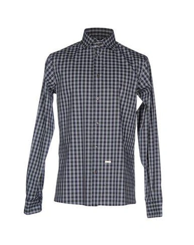 Dsquared2 Checked Shirt In Steel Grey