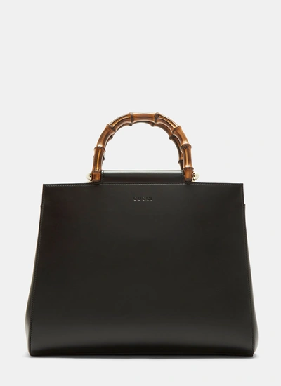 Gucci Nymphaea Medium Top Handle Bag In Black