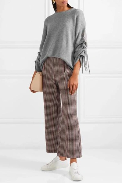 Shop See By Chloé Oversized Lace-up Knitted Sweater