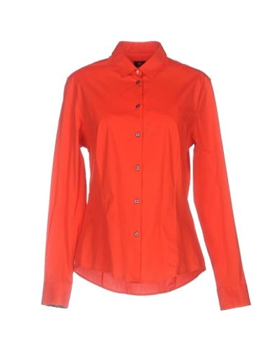 Ps By Paul Smith Solid Colour Shirts & Blouses In Red