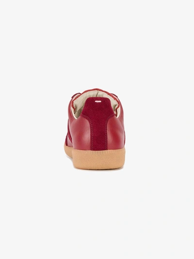 Shop Maison Margiela Red Replica Sneakers