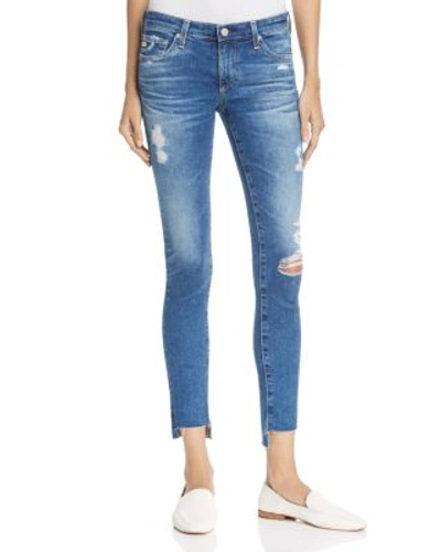 Ag 14 Years Radiant Cropped Skinny Jeans With Step Hem, Indigo In 14 Years Radiant Blue