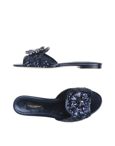 Dolce & Gabbana Sandals In Dark Blue