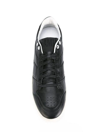 Shop Ami Alexandre Mattiussi Thin Low Sneakers In Black