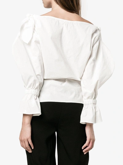 Shop Rejina Pyo Michelle Off Shoulder Blouse In White