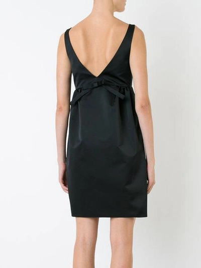 Shop Rochas Flared Sleeveless Dress In Black
