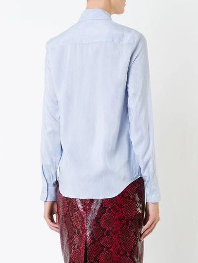 Shop Rochas Embroidered R Shirt - Blue