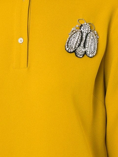 Shop Rochas Studded Insect Shirt Dress