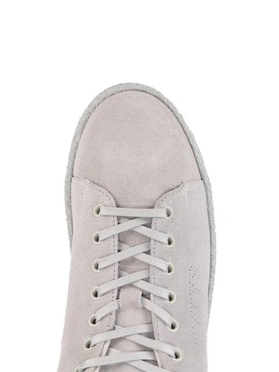 Shop Eytys Grey Suede Ace Sneakers