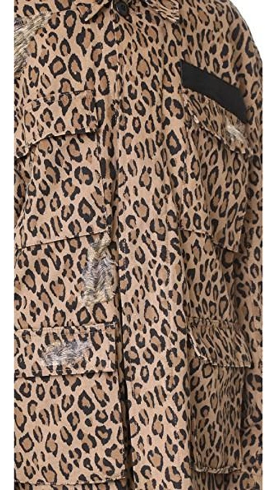 Shop R13 Shredded Leopard Abu Jacket