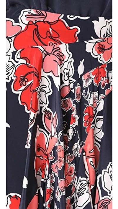 Shop Grey Jason Wu Asymmetrical Tropical Print Skirt In Midnight Multi