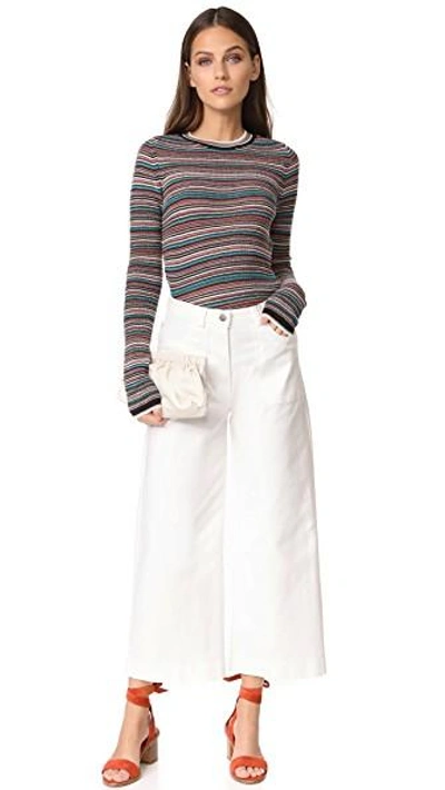 Shop M.i.h. Jeans Moonie Sweater In White/black/multi