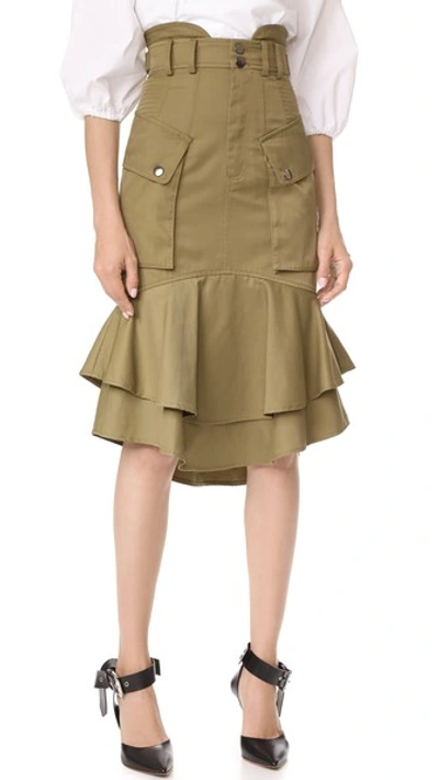 Marissa Webb Belle Skirt In Olive