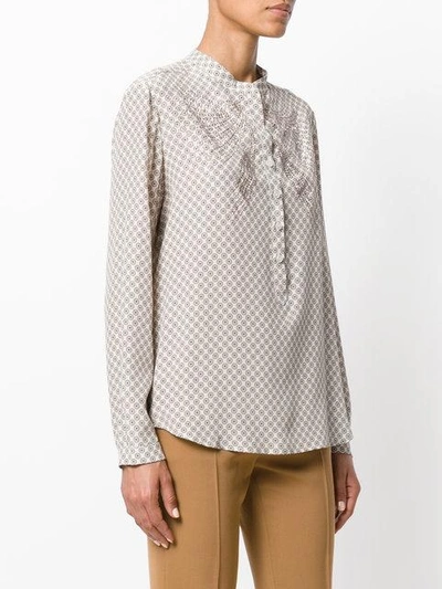 Shop Stella Mccartney Embellished Printed Blouse - Multicolour