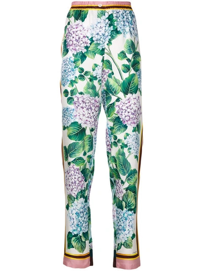 Dolce & Gabbana Hydrangea Print Trousers