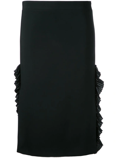 N°21 Nº21 Gathered Pencil Skirt - Black