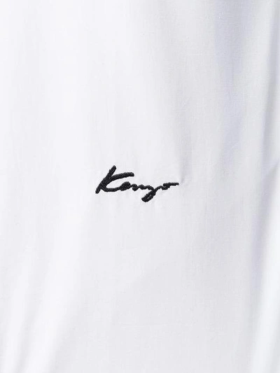 Shop Kenzo Hemd Mit Logo-stickerei - Weiss In White