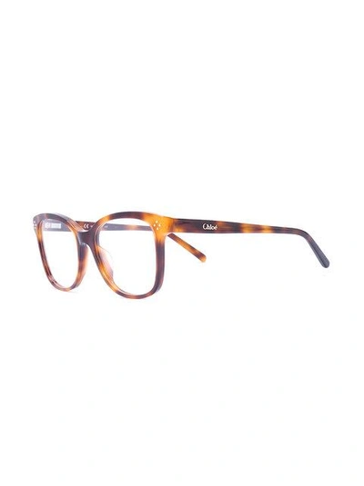 Shop Chloé Square Frame Glasses