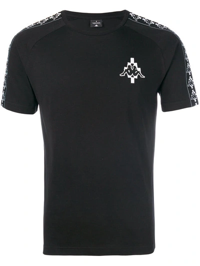 Marcelo Burlon County Of Milan Kappa Tapes Logo-jacquard Cotton-blend  T-shirt In Black Multi | ModeSens