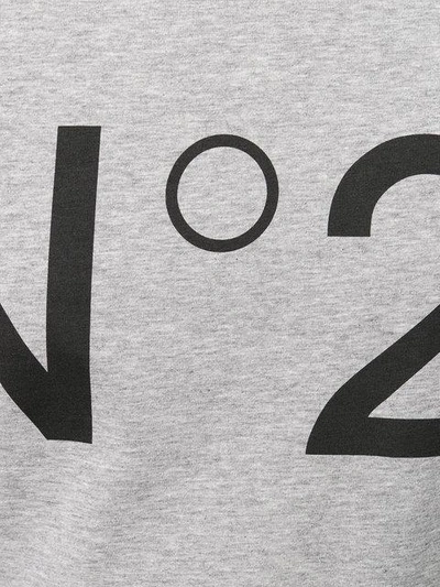 Shop N°21 Logo Print T-shirt In Grey