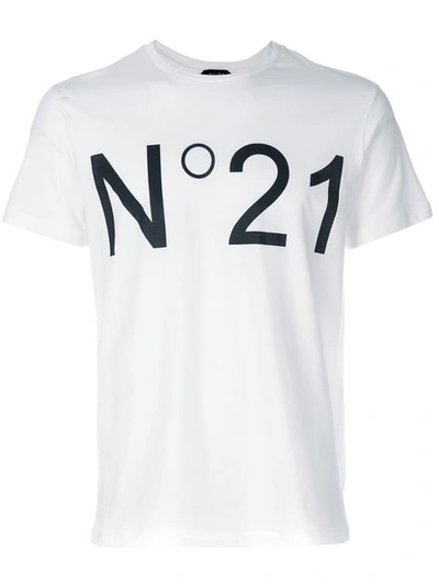 N°21 Logo-printed T-shirt In White