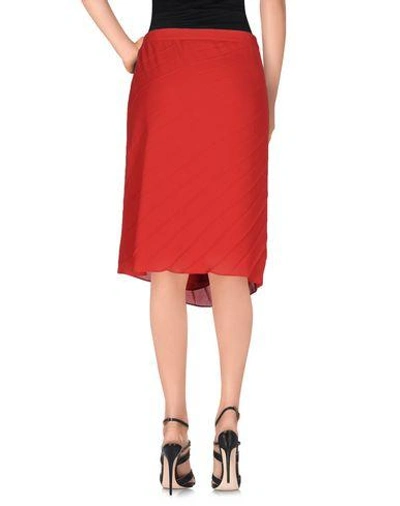 Shop Maison Margiela Knee Length Skirts In Red
