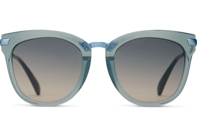 Toms Adeline Powder Blue Sunglasses With Light Blue Mirror Lens