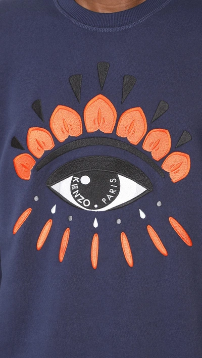 Shop Kenzo Eye Crew Sweatshirt In Ink