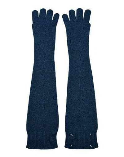 Shop Maison Margiela Gloves In Dark Blue