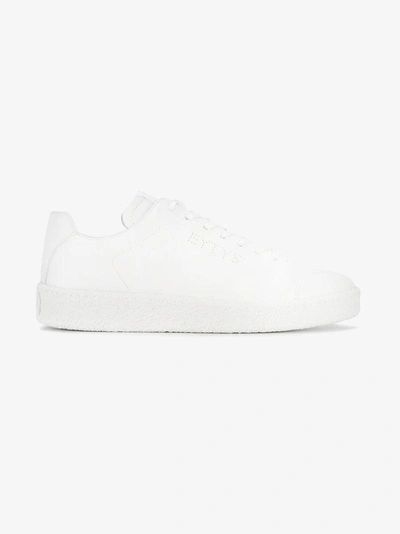 Shop Eytys White Leather Ace Sneakers