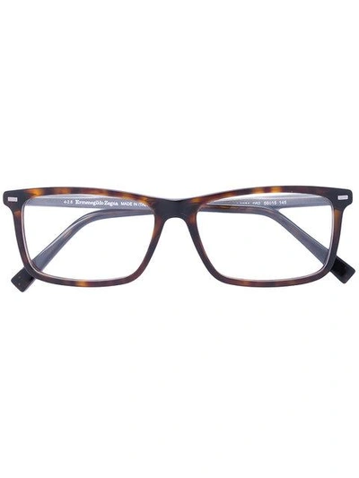 Shop Ermenegildo Zegna Square-frame Optical Glasses