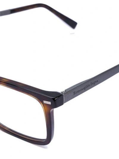 Shop Ermenegildo Zegna Square-frame Optical Glasses